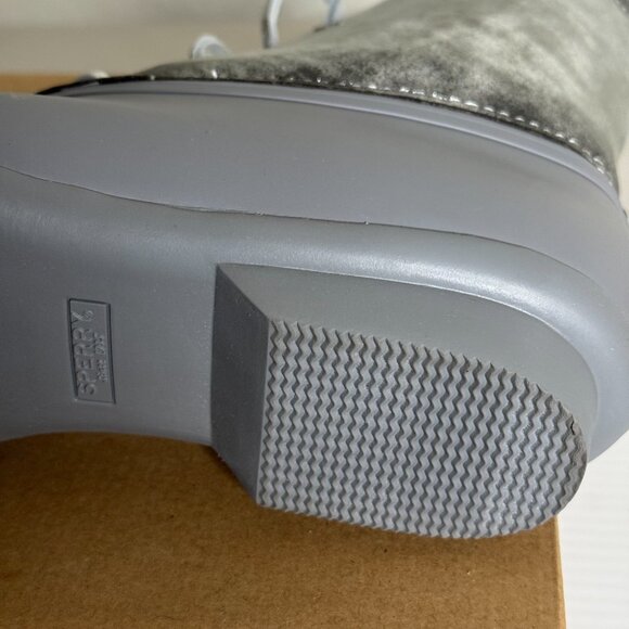 EUC Sperry Saltwater Metallic Silver & Gray Duck Boot Woman's sz 11 - Picture 7 of 12